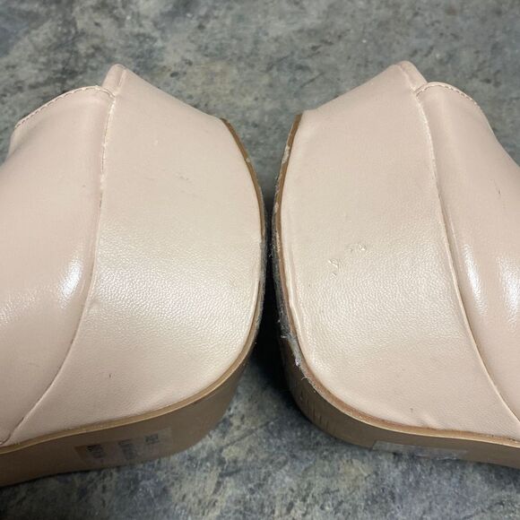Charlotte Russe Nude Peep Toe Platform Stiletto Heels Size 8 - Picture 9 of 10
